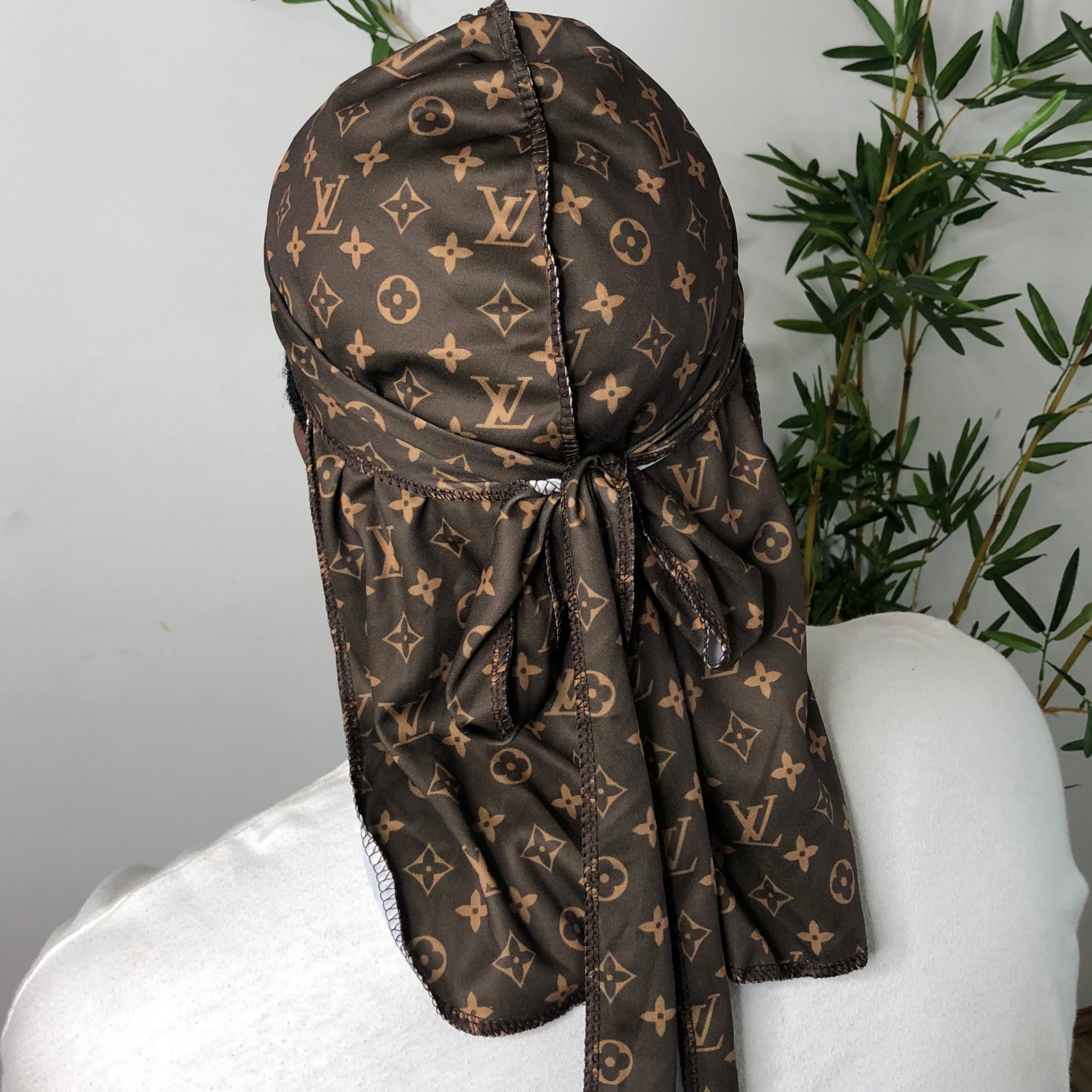Designer Inspired Durag LV Brown Azure Noir